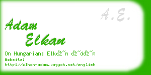 adam elkan business card